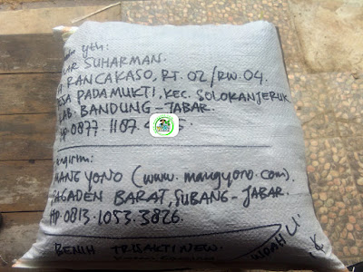 Benih padi yang dibeli    OMAR SUHARMAN Bandung, Jabar. (Setelah packing karung ).