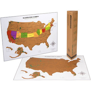 USA with National Parks, Travel Tracker Scratch Off Map