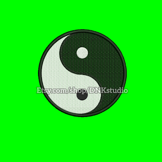 Yin Yang Embroidery Design Applique