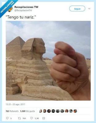 Esfinge Gizeh , tengo tu nariz, Egipto