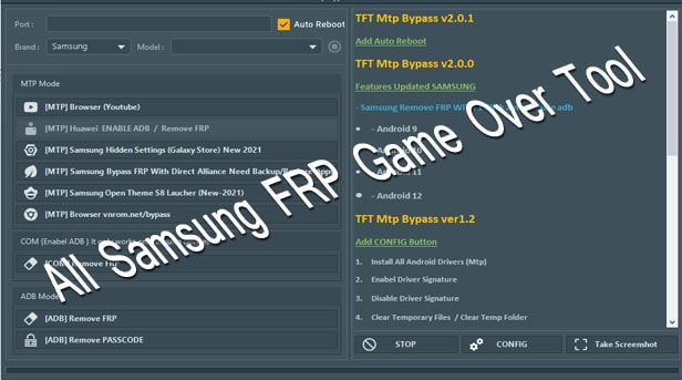 Samsung Galaxy FRP Bypass Game Over Tool