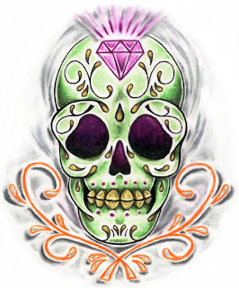 sugar skull, tattoo, tattoos