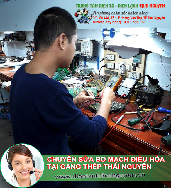 Sửa bo mạch Điều Hòa tại Gang Thép Thái Nguyên (0208)2.476.838