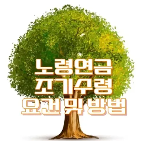 노령연금 조기수령 요건 및 방법