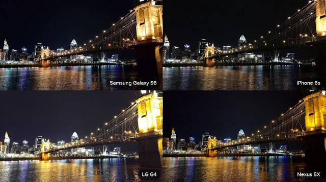 Galaxy S6 Camera, LG G4 Camera, iPhone 6S Camera Night