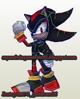 Papercraft Shadow the Hedgehog