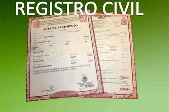 Registro civil nacimiento españa