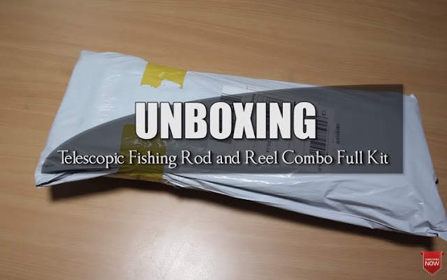 Unboxing Telescopic Fishing Rod and Reel Combo Full Kit