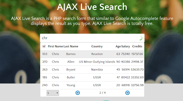 Ajax Live Search