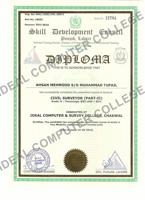 ideal college chakwal professional diploma