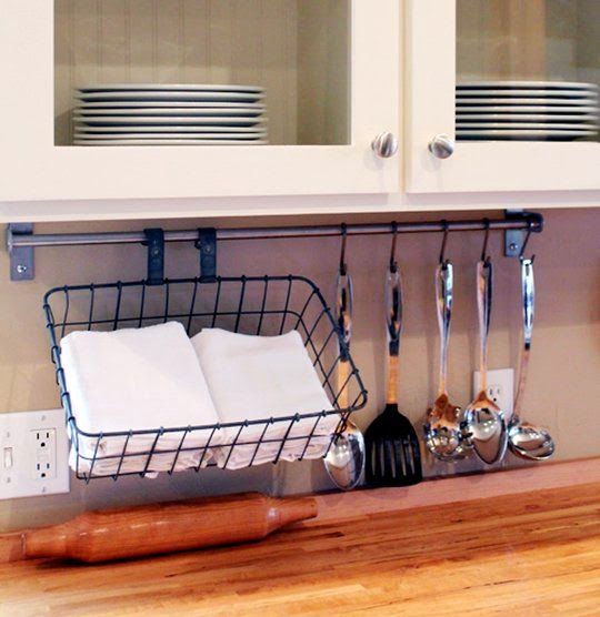 http://www.thekitchn.com/hang-a-bicycle-basket-from-your-backsplash-to-store-your-tea-towels-small-space-living-197015