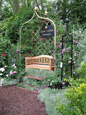 wooden garden bench