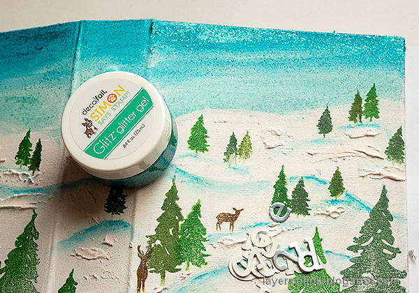 Layers of ink - December Daily Journal Tutorial by Anna-Karin Evaldsson. With Simon Says Stamp Forest Scenery stamp set.