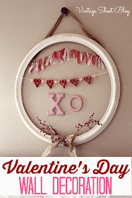 Vintage Sheet Blog- Valentine Wall Art-Treasure Hunt Thursday- From My Front Porch To Yours