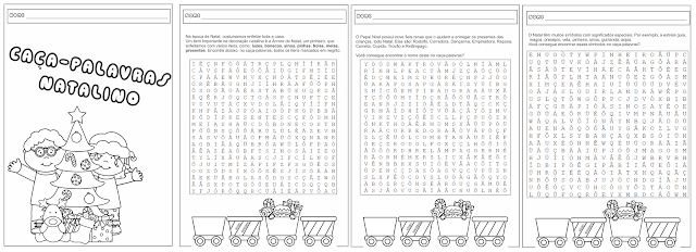 Caderno com Caça-Palavras Natalino