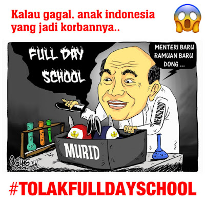 Kumpulan Meme Penolakan Full Day School (Sekolah 5 Hari) yang di Gagas oleh Mendikbud Muhadjir Effendy Agustus 2017