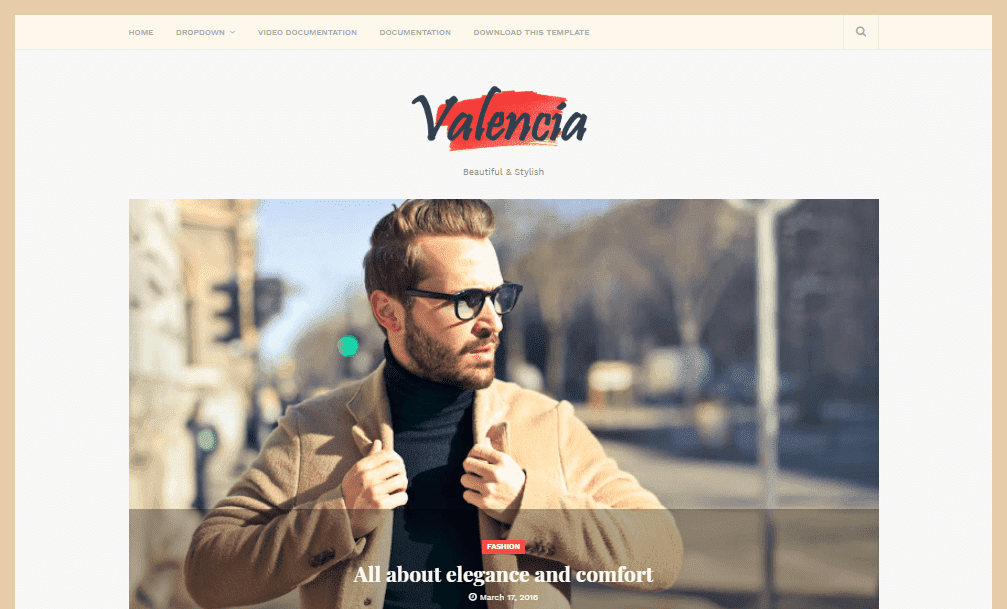 Valencia Beauty Blogger Template