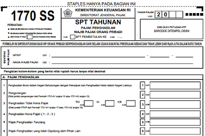 Download Pola Formulir Pajak Spt Tahun 2016