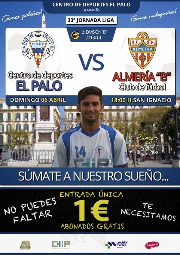 CD El Palo - Almería B a un euro la entrada CD El Palo - Almería B a un euro la entrada