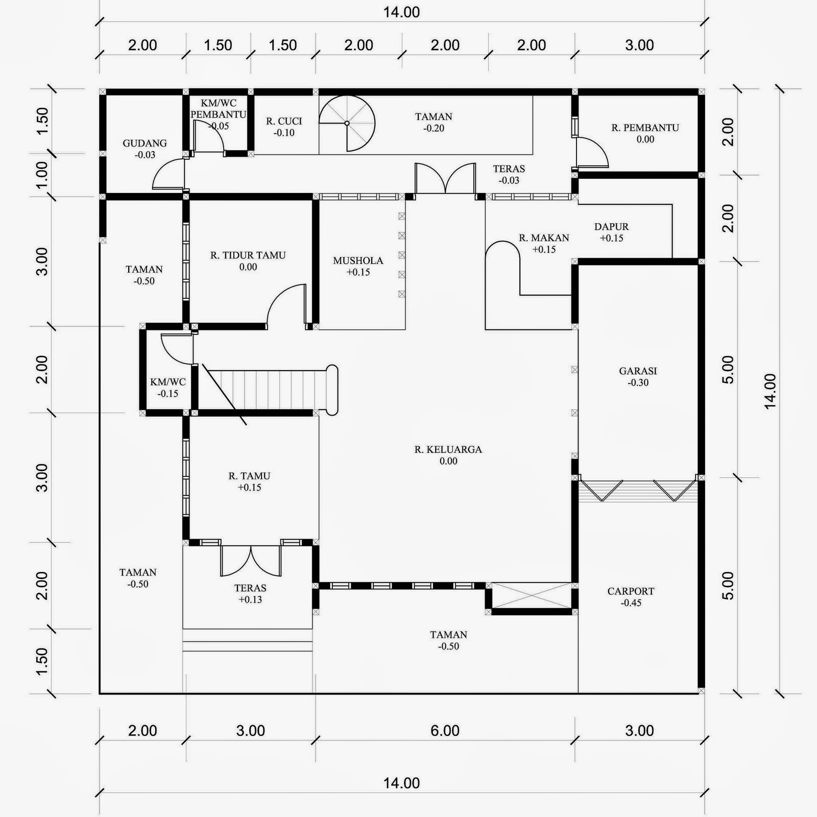 Desain Rumah 2 Lantai Di Tanah Bujur Sangkar Desain 