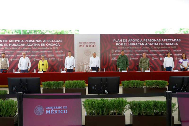 Plan de apoyo a personas damnificados por huracán Agatha en Oaxaca