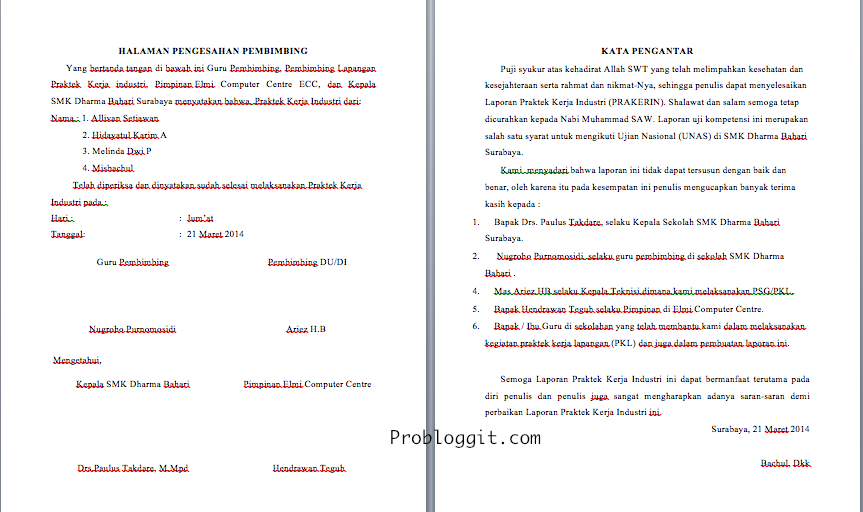 Contoh Laporan Prakerin SMK Jurusan TKJ - CaraBlogIT
