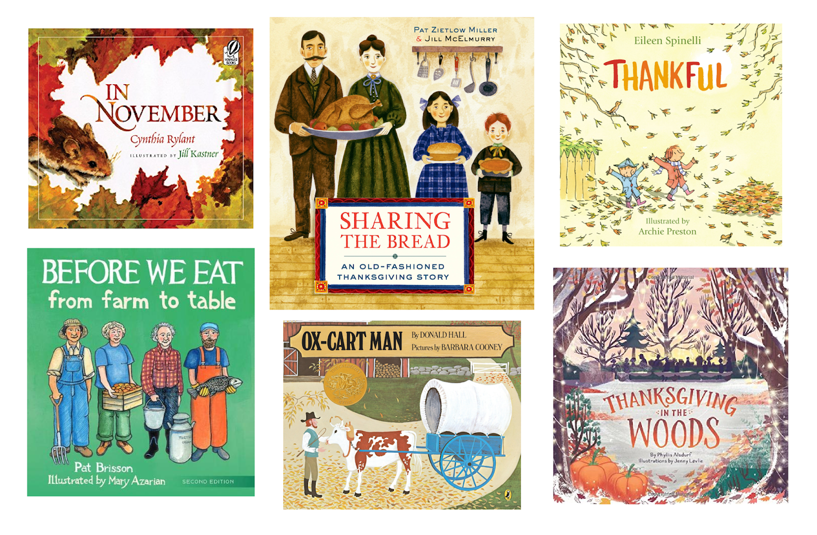 Montessori friendly books on giving thanks.