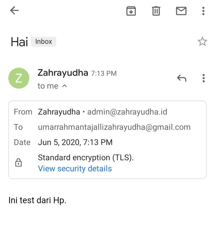 Gambar Email Berhasil Diterima Lagi