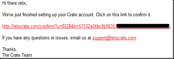 e-mail crate