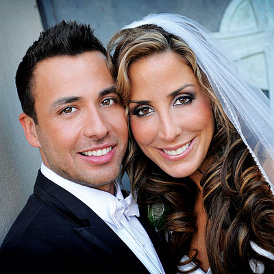 Howie D bersama istri Leighn wedding foto