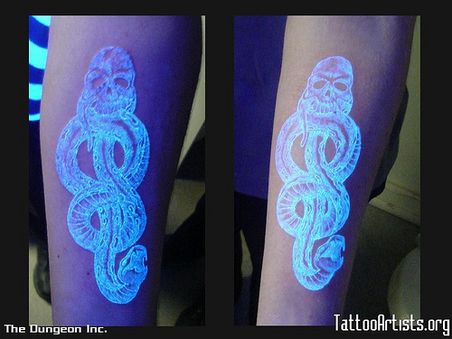 Harry Potter Dark Mark UV tattoos Posted by tenant86 at 1239 AM