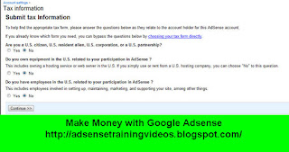 Google Adsense me apna tax information kaise submit karte hai?  