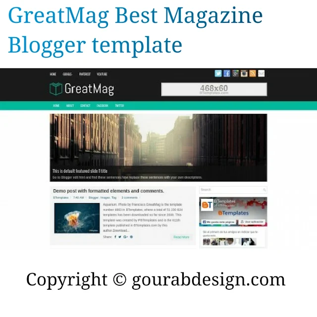 Greatmag premium blogger template