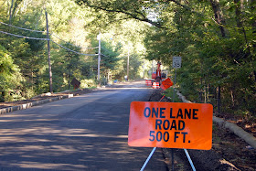 single lane restriction for culvert work