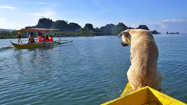 Buringot leads the island hopping tour at Caluwayan