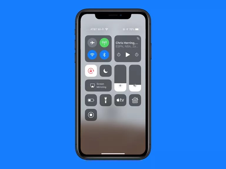 Menggunakan Control Center di iPhone dan iPod Touch