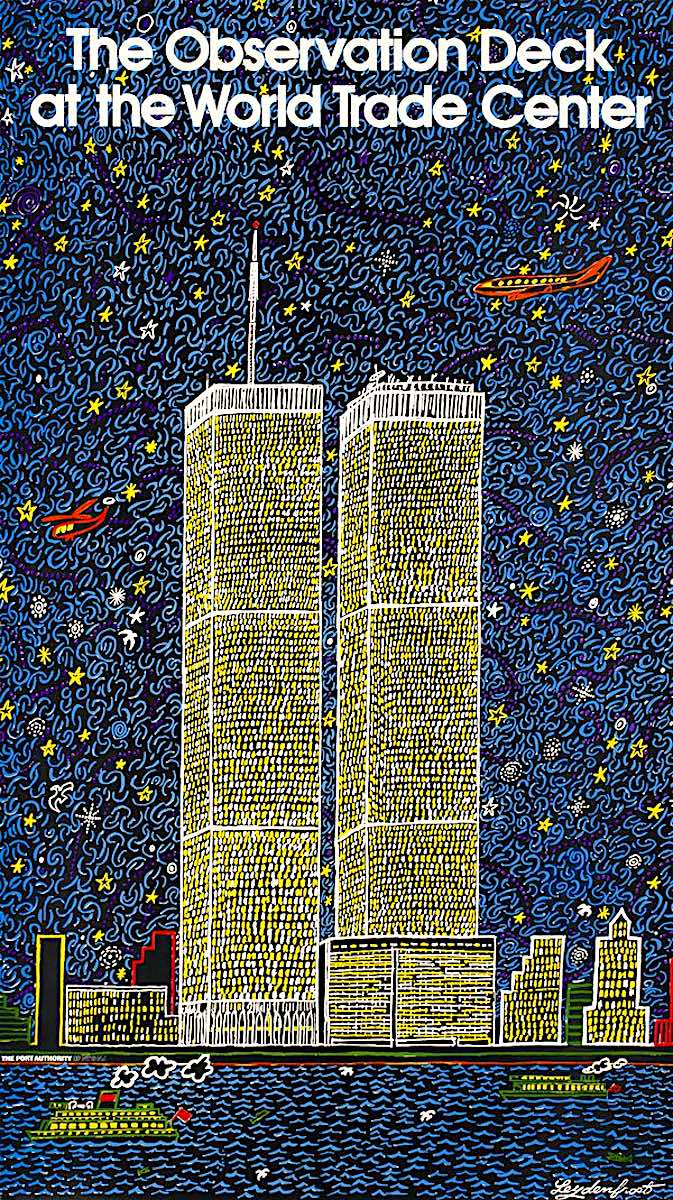 Alexander Leydenfrost illustration 1980 World Trade Center poster