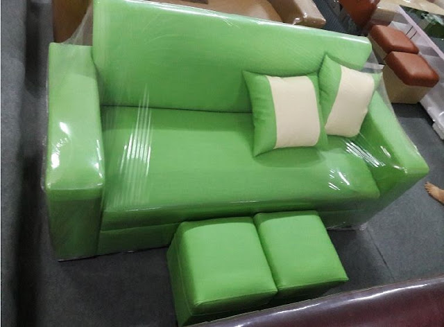 Hình ảnh cho bộ sofa văng màu xanh cốm cỡ nhỏ giá rẻ tại Hà Nội