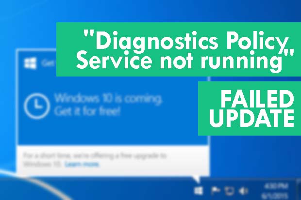 Diagnostics Policy Service not running