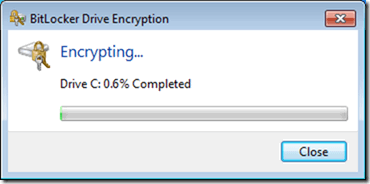 bitlocker encrypting the USB Drive