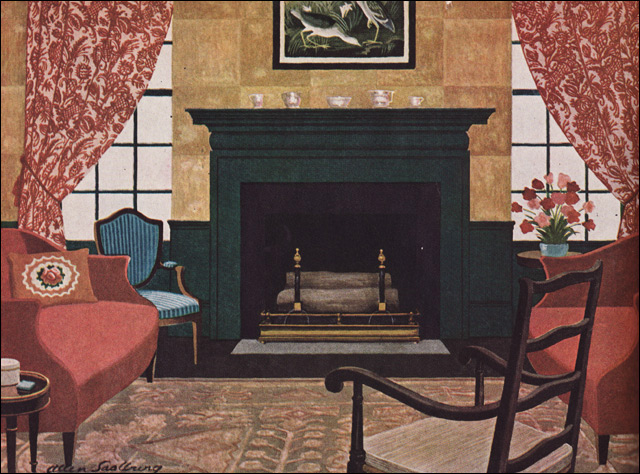 vintage interior design decoration 60s