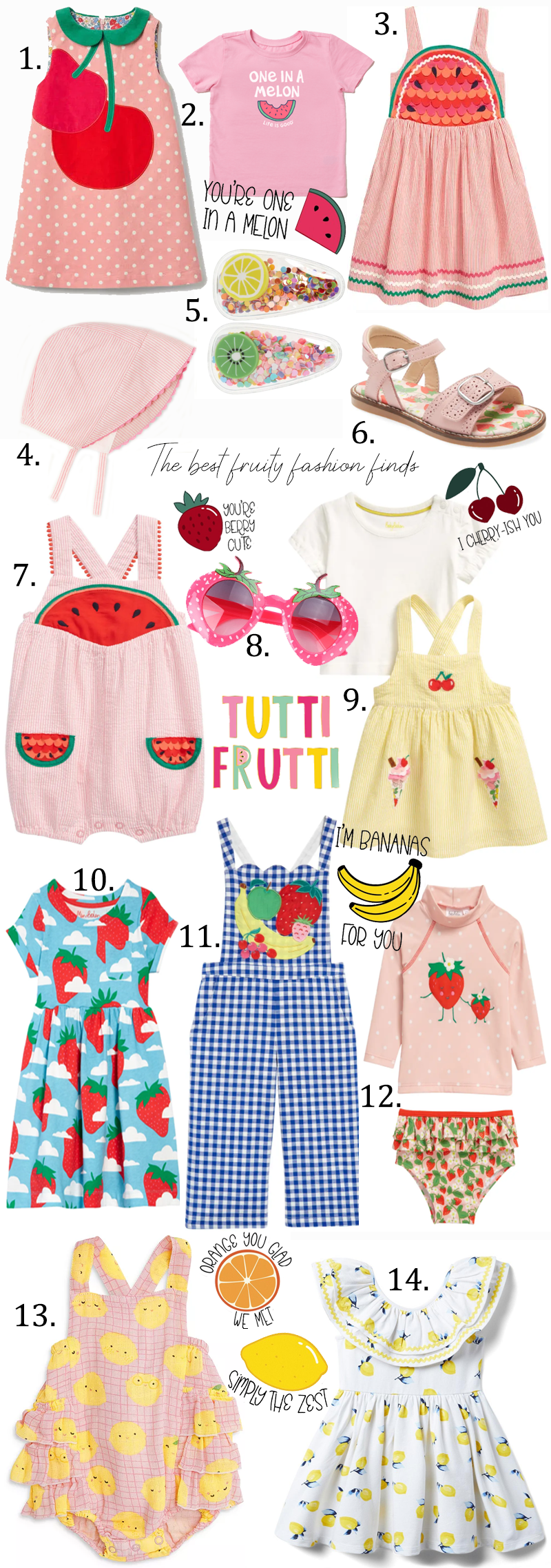 Fruit Print Fashion For Kids