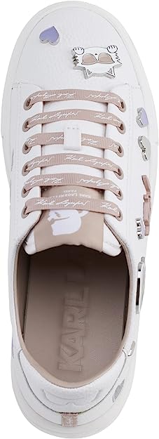 Karl Lagerfeld Paris Women's Cate Pins Lace Up Embellished Sneaker