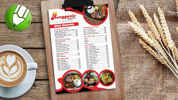 Desain Menu Makanan Restoran Kreatif