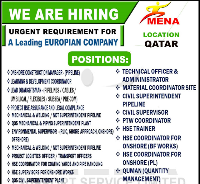 European company job in Qatar - Large recruitment