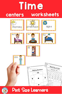 Calendar and Time | Center Activities | Worksheets Students should understand the concept of the measurement of time, for example, morning, afternoon and night, before, after, later and next.  They will be learning days of the week and months of the year and how a calendar works.  They will be introduced to a clock and telling time to the hour.