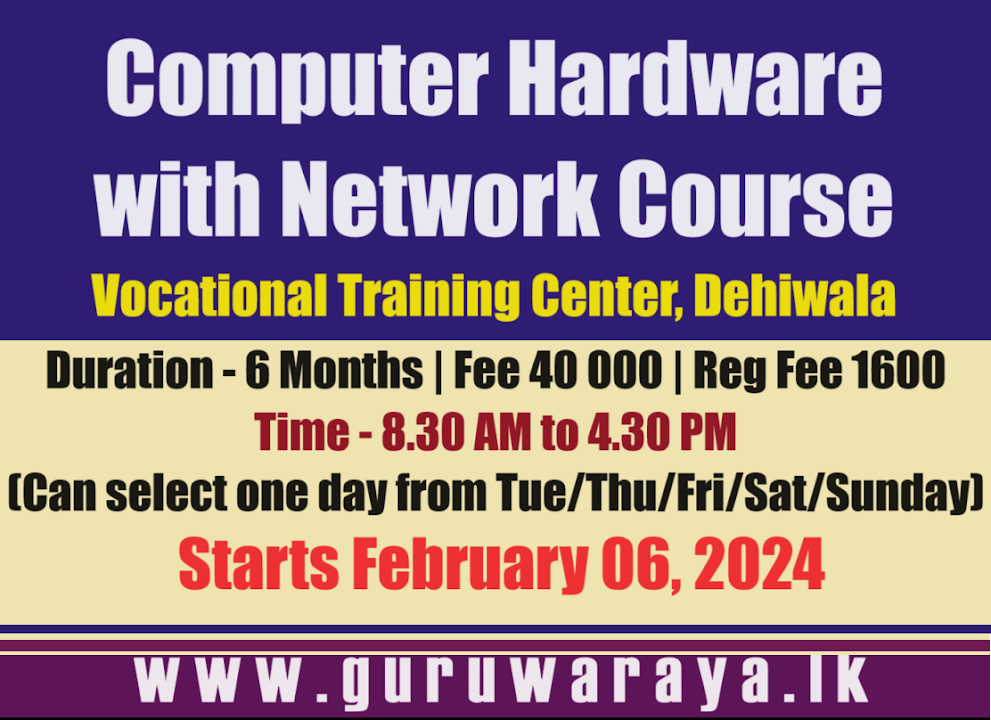 Computer Hardware with Network Course - VTC Deiwala