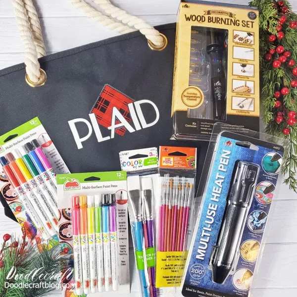 12 Days of Giveaways: Plaid Crafts Giveaway!   Plaid is one company that I have worked with for years, professionally since 2015!   I  LOVE working with them.   They have fantastic products that I use nearly every day.   So today I am giving away a USPS Flat Rate Box full of supplies from Plaid worth over $100!   Enter to win at the end of this post!  ENDS ON DECEMBER 15TH