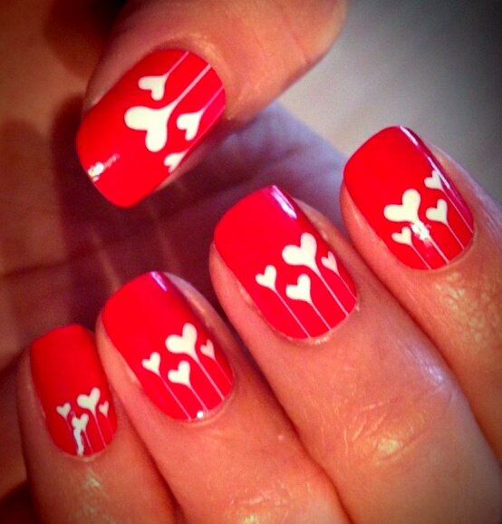 Valentine Day Nail Art