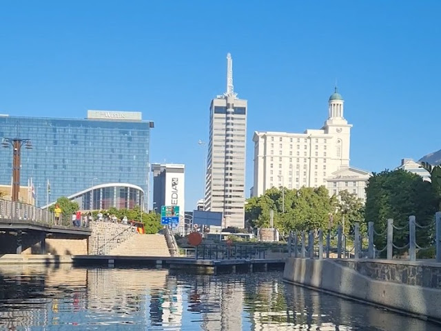 Exterior of the Hotel Sky from the canal